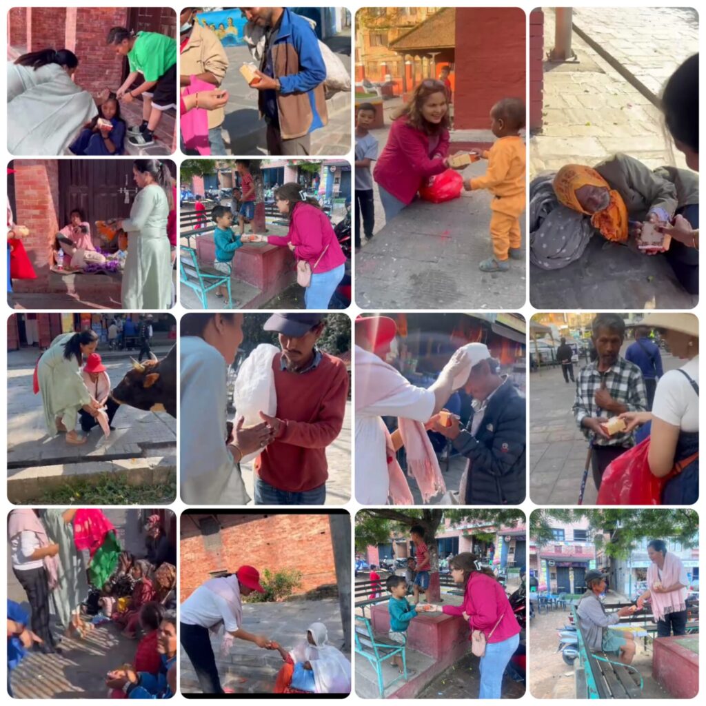 दीपावलीको शुभ अवसरमा गरिबहरूलाई मिठाई र कपडा वितरण दीपावलीको शुभ अवसरमा गरिबहरूलाई मिठाई र कपडा वितरण