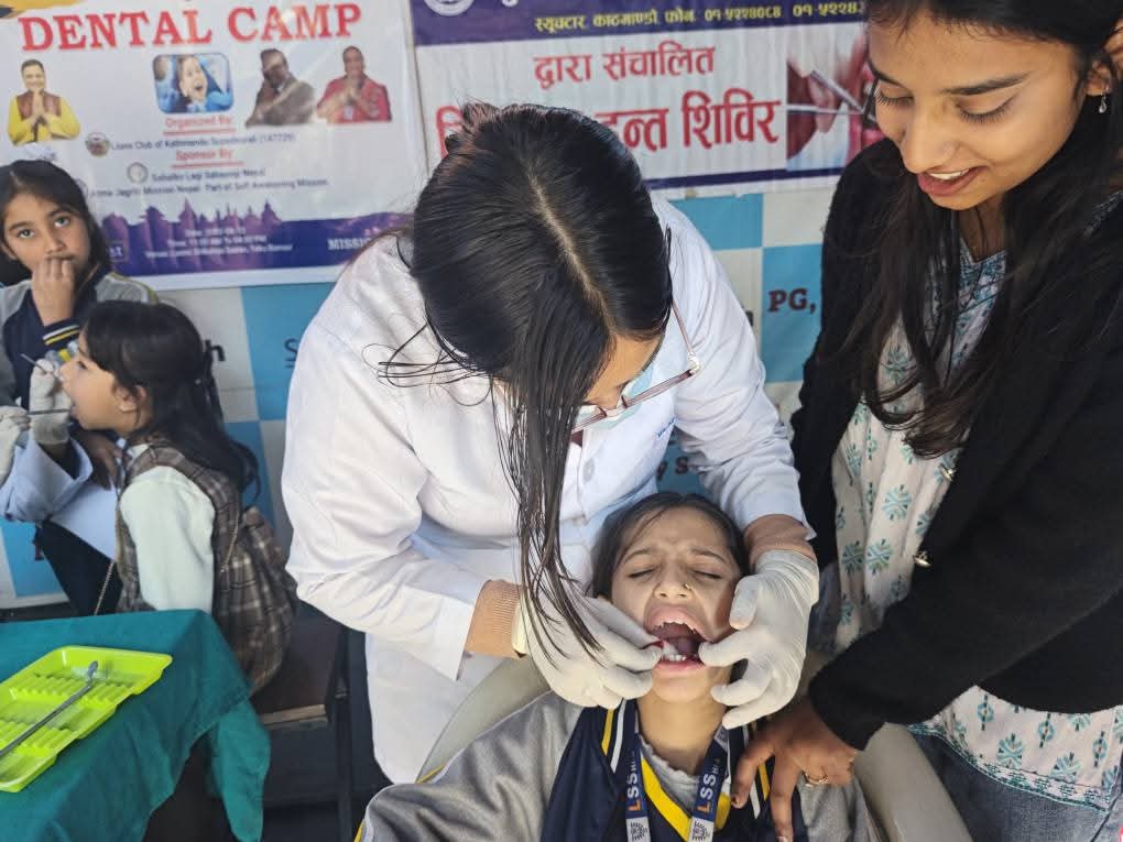 Free Dental Camp at Laxmi Sikshya Sadan School,Teku